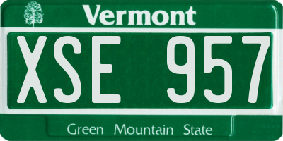 VT license plate XSE957