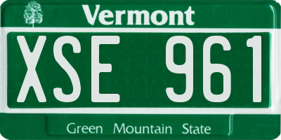 VT license plate XSE961