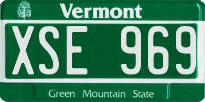 VT license plate XSE969