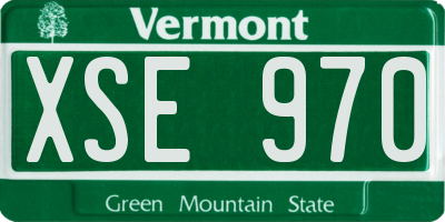 VT license plate XSE970