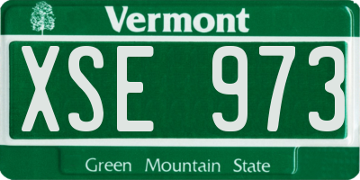VT license plate XSE973