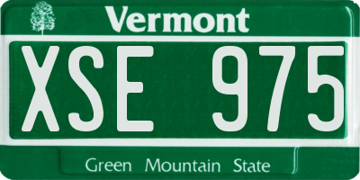 VT license plate XSE975