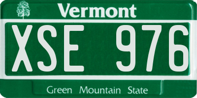 VT license plate XSE976