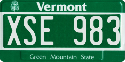 VT license plate XSE983