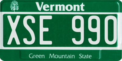 VT license plate XSE990