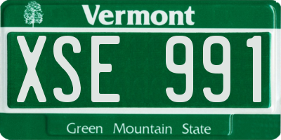 VT license plate XSE991