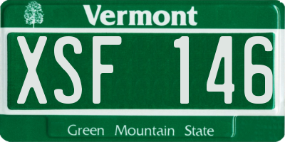 VT license plate XSF146