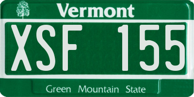 VT license plate XSF155