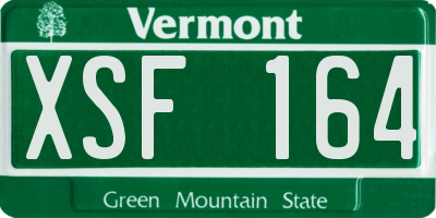 VT license plate XSF164