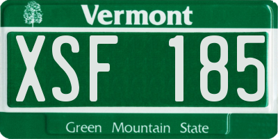 VT license plate XSF185
