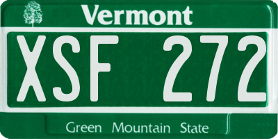 VT license plate XSF272