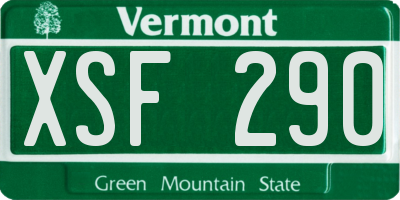 VT license plate XSF290