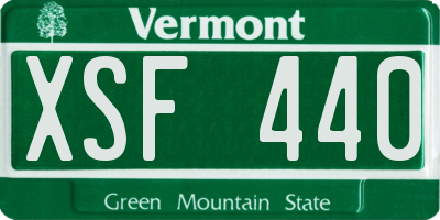 VT license plate XSF440