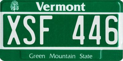 VT license plate XSF446