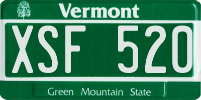 VT license plate XSF520