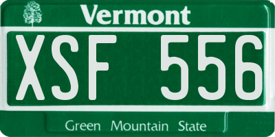VT license plate XSF556