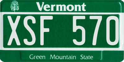 VT license plate XSF570