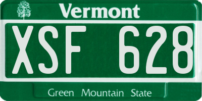 VT license plate XSF628