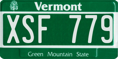 VT license plate XSF779