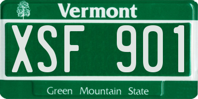 VT license plate XSF901