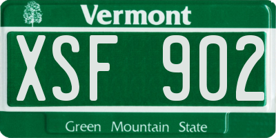 VT license plate XSF902