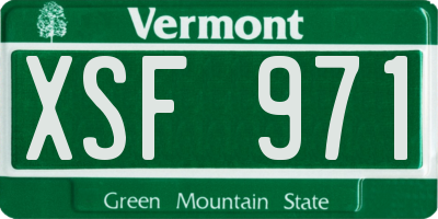 VT license plate XSF971