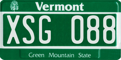 VT license plate XSG088