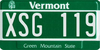 VT license plate XSG119