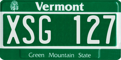 VT license plate XSG127