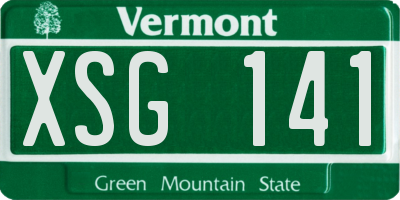 VT license plate XSG141