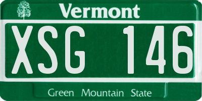 VT license plate XSG146