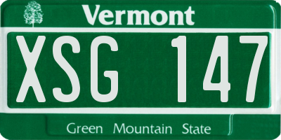 VT license plate XSG147
