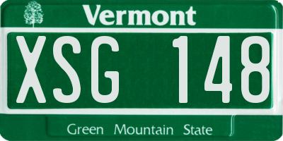 VT license plate XSG148