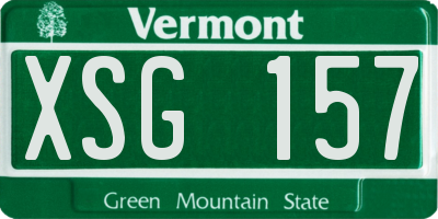 VT license plate XSG157