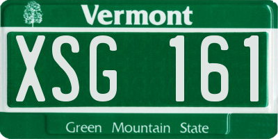 VT license plate XSG161