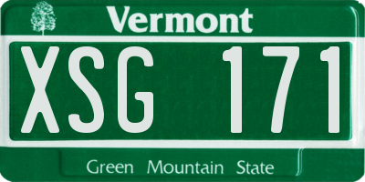 VT license plate XSG171