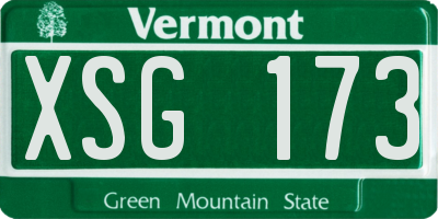 VT license plate XSG173