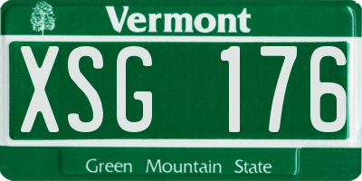 VT license plate XSG176