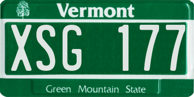 VT license plate XSG177