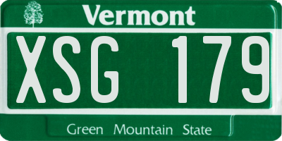 VT license plate XSG179
