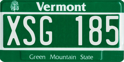 VT license plate XSG185