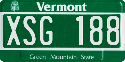 VT license plate XSG188