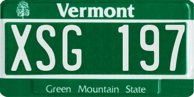 VT license plate XSG197
