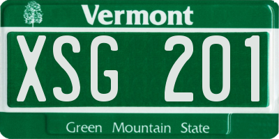 VT license plate XSG201