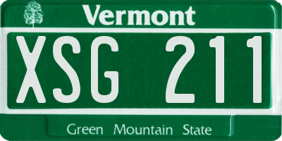 VT license plate XSG211