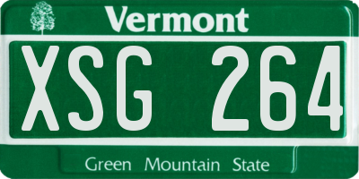 VT license plate XSG264