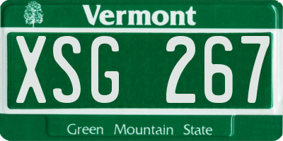 VT license plate XSG267