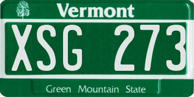 VT license plate XSG273