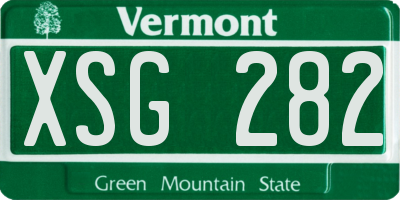 VT license plate XSG282
