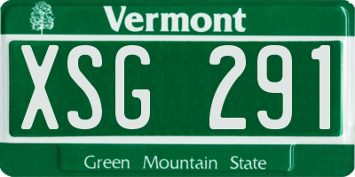 VT license plate XSG291
